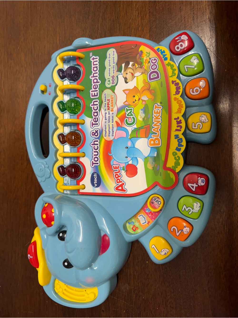 Blue Elephant Touch & Teach Activity Toy - Interactive Learning for Kids